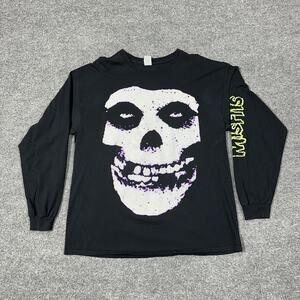 The Original Misfits XL Long Sleeve Shirt Black Band Thrash GUC Cotton